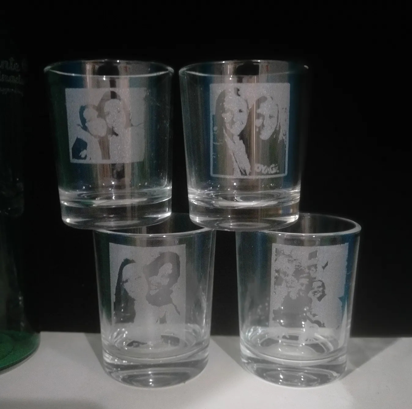 Grabado Laser Cristal Chupitos Detalle Fotos