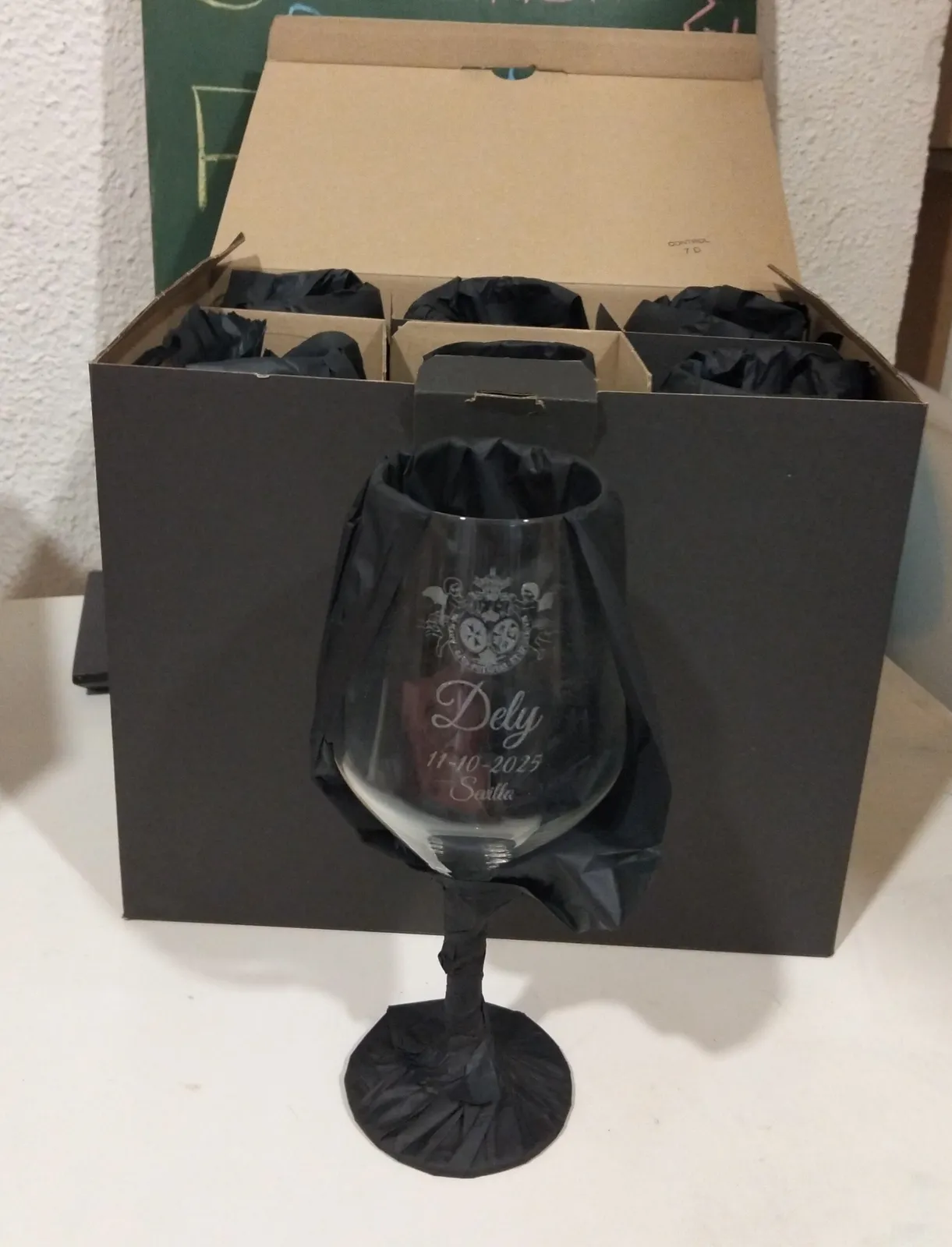 Grabado Laser Cristal Copa Vino Dely Sevilla