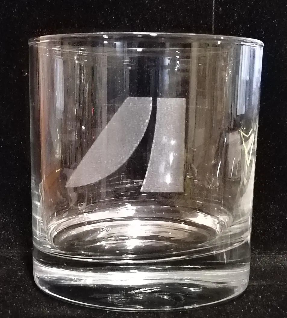 Grabado Laser Cristal Vaso Whisky Logo A