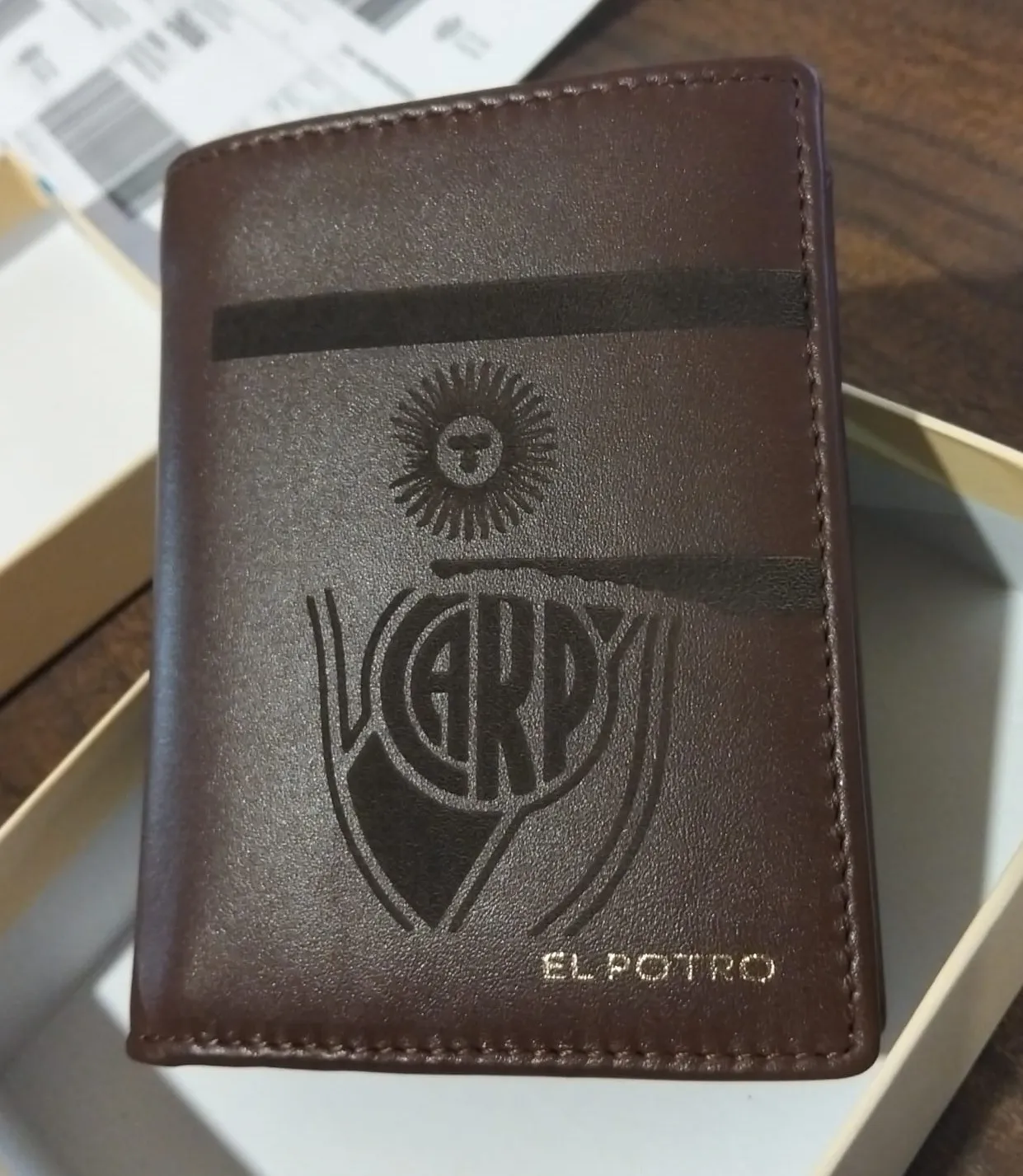 Grabado Laser Cuero Cartera Billetera River Plate Carp