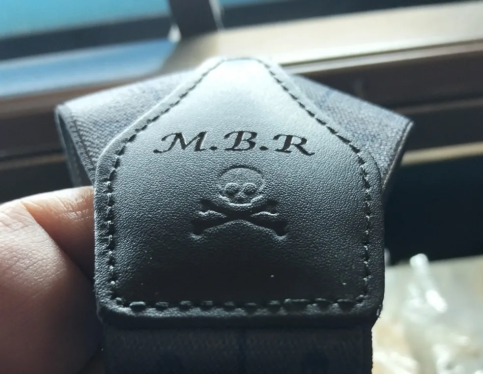 Grabado Laser Cuero Tirantes Personalizados Calavera Mbr