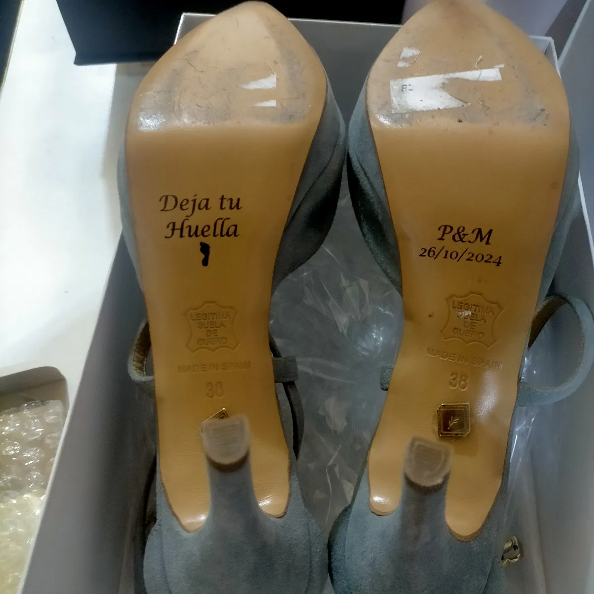 Grabado Laser Suela Zapatos Boda Deja Tu Huella