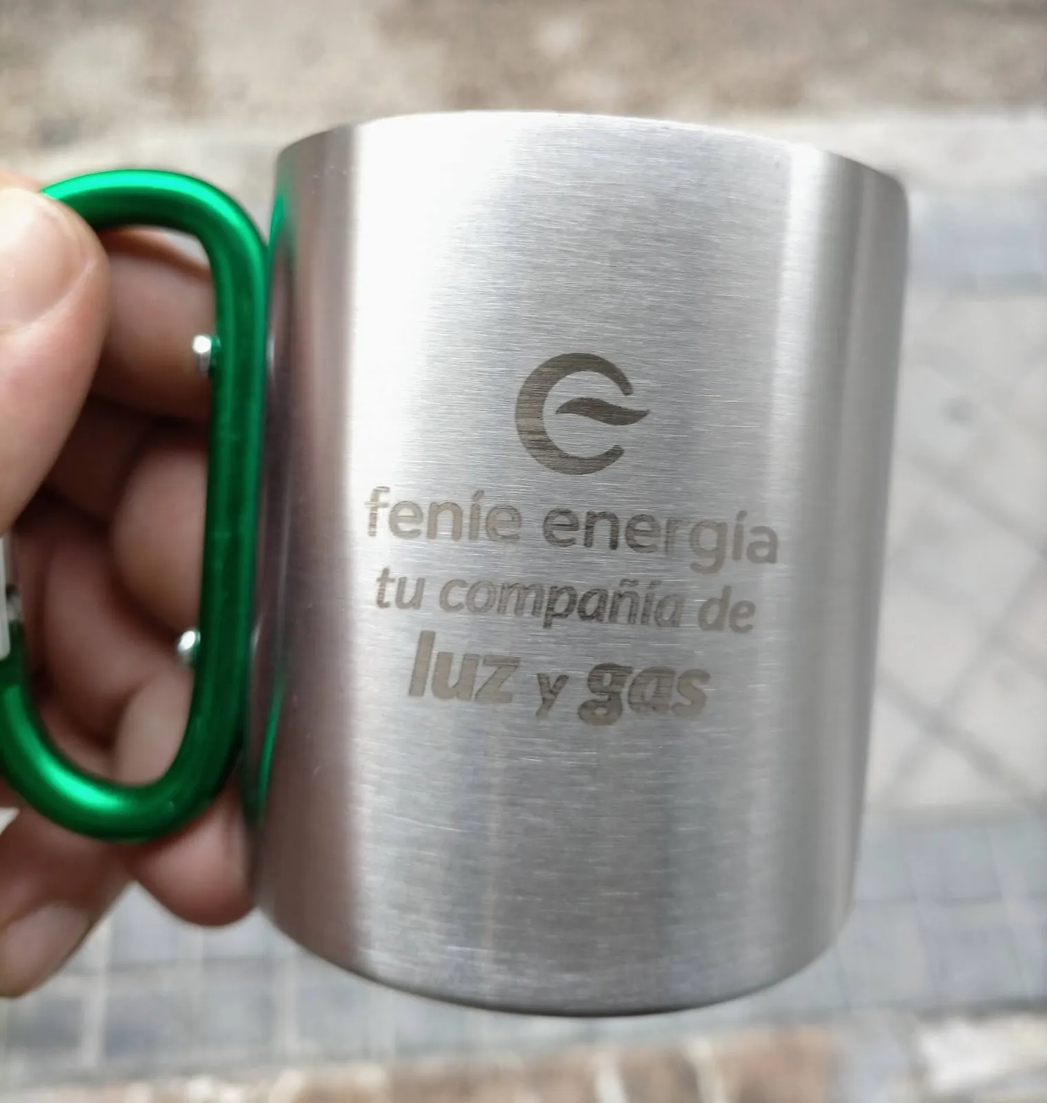 Taza Aluminio Marcado Laser YAG