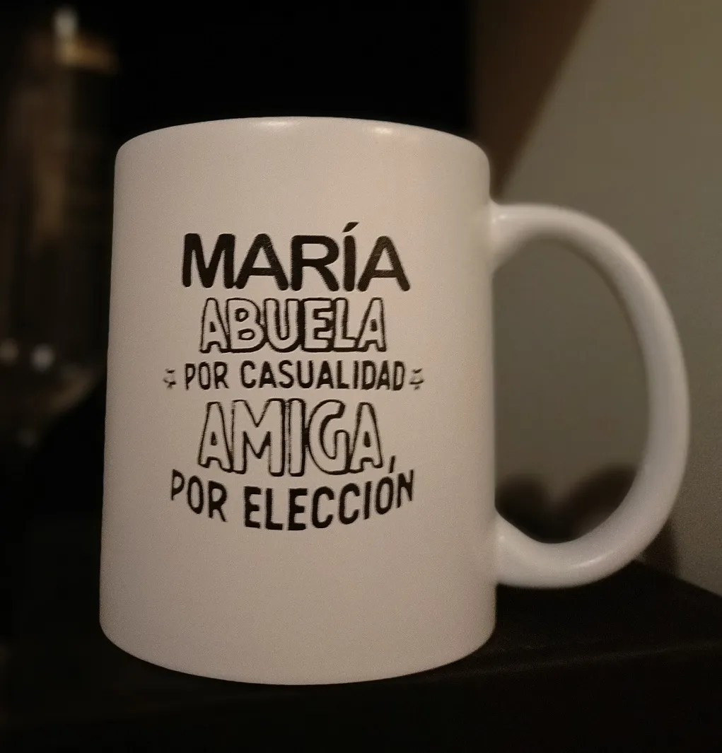 Grabado Laser Taza Ceramica Maria Abuela Amiga