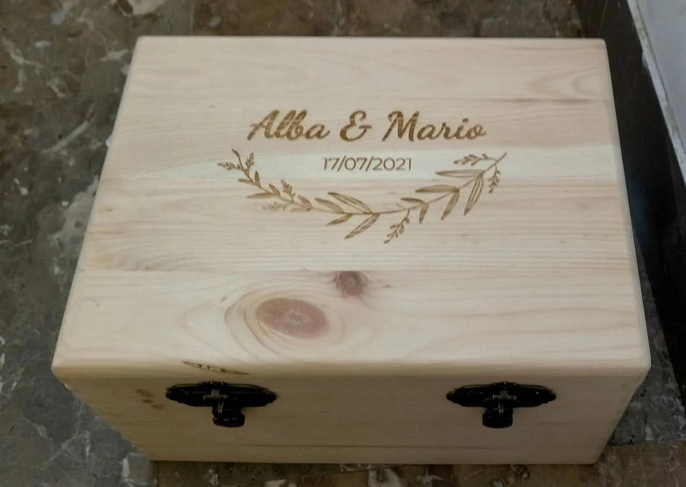 Caja Madera Grande Personalizada A Laser Co2