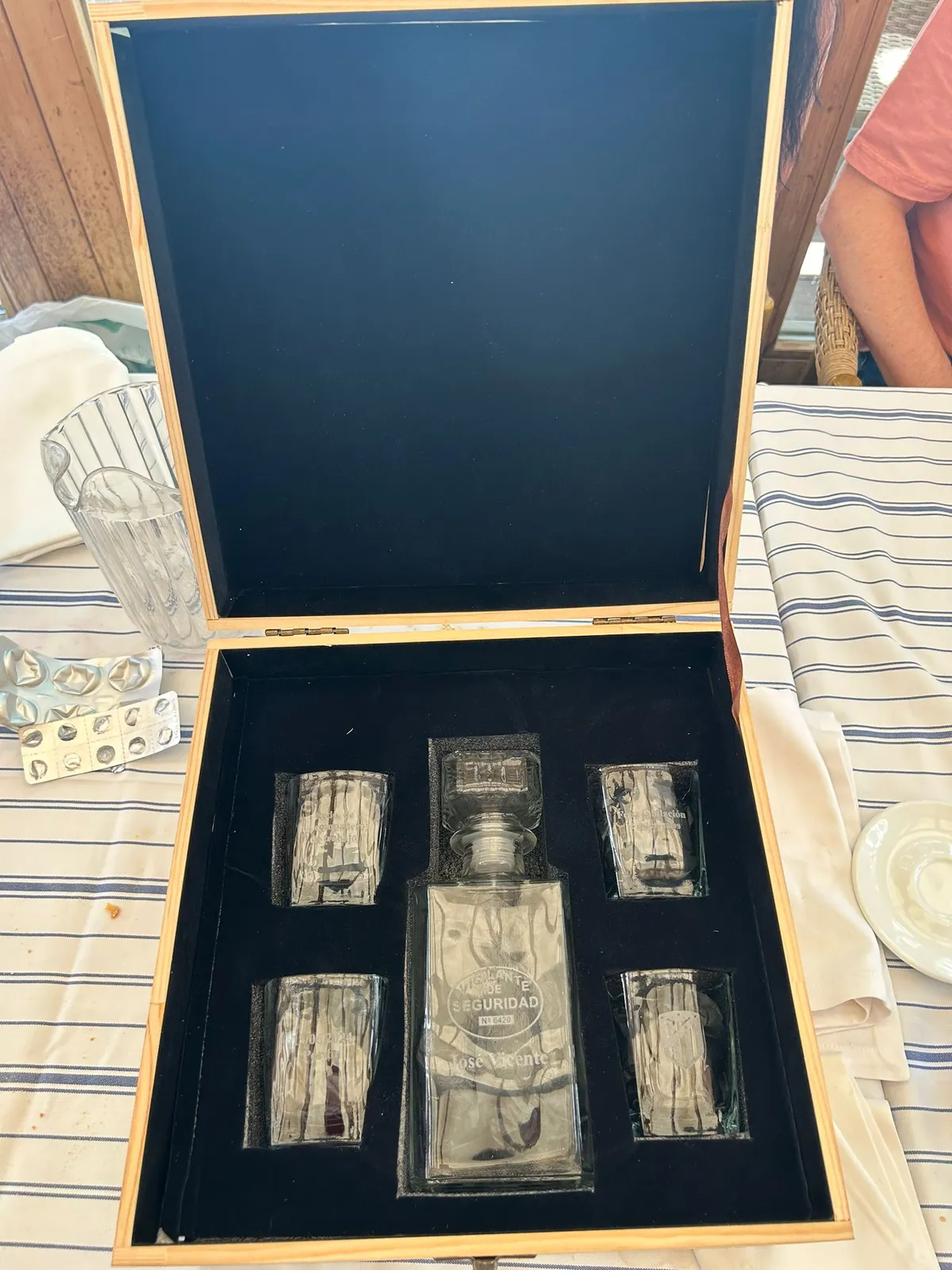 Grabado Laser Madera Caja Regalo Vigilante Seguridad