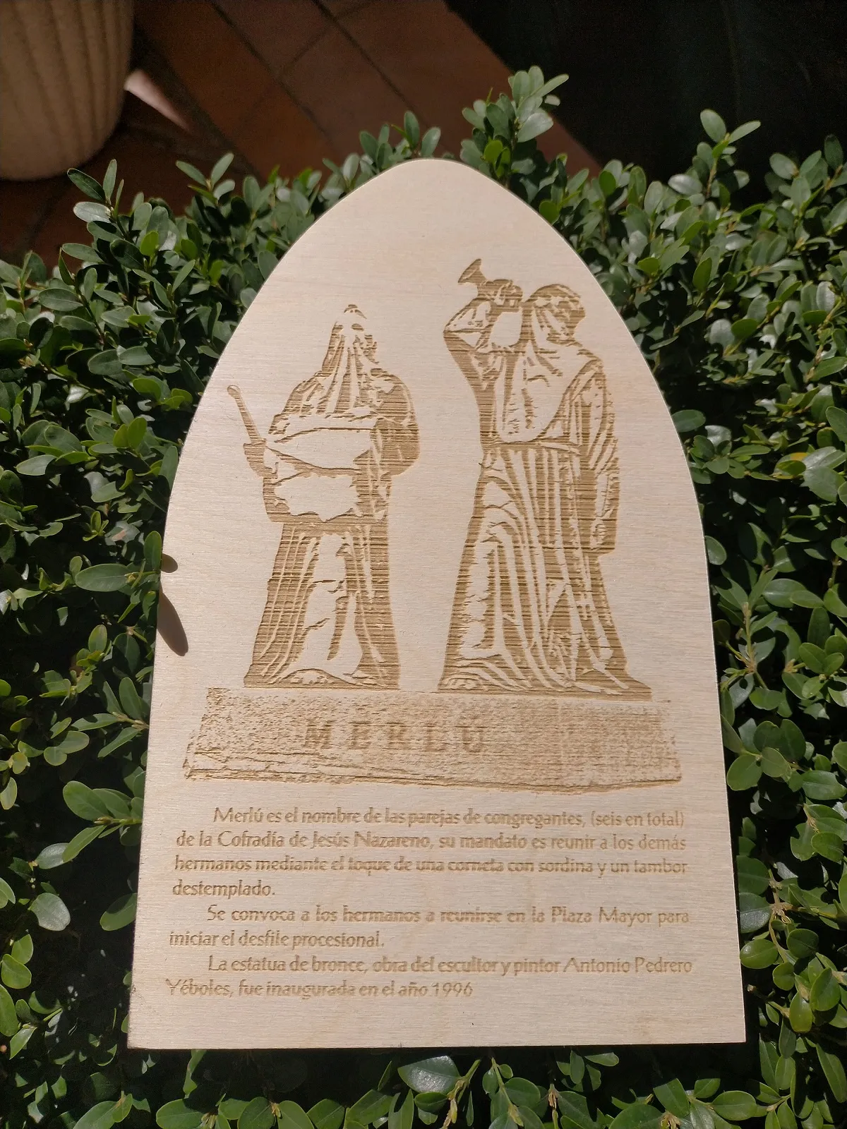 Grabado Laser Madera Placa Religiosa Merlu Semana Santa