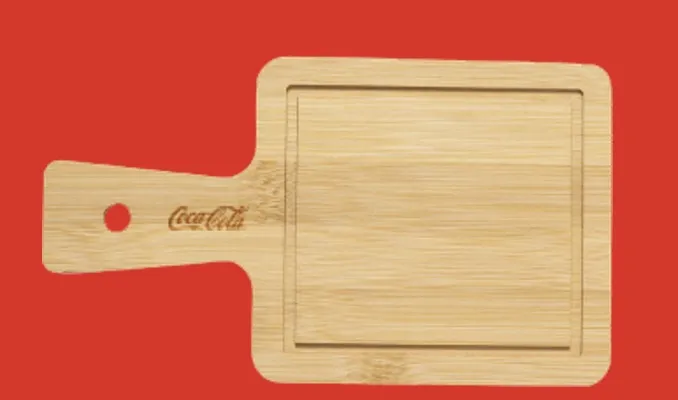 Grabado Laser Madera Tabla Cocina Coca Cola Personalizada