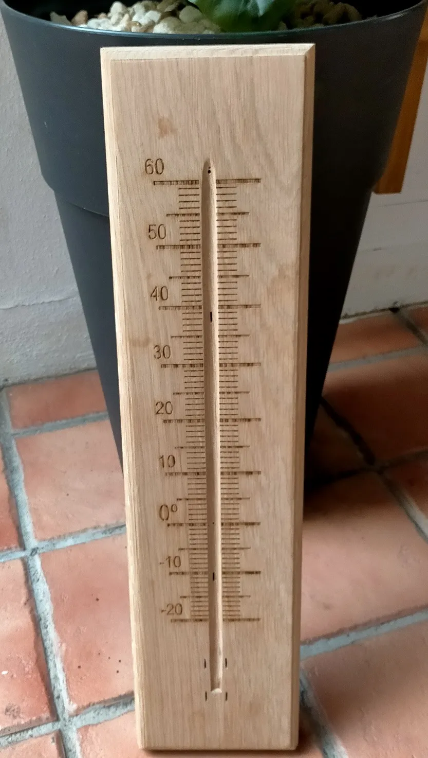 Grabado Laser Madera Termometro Pared Personalizado