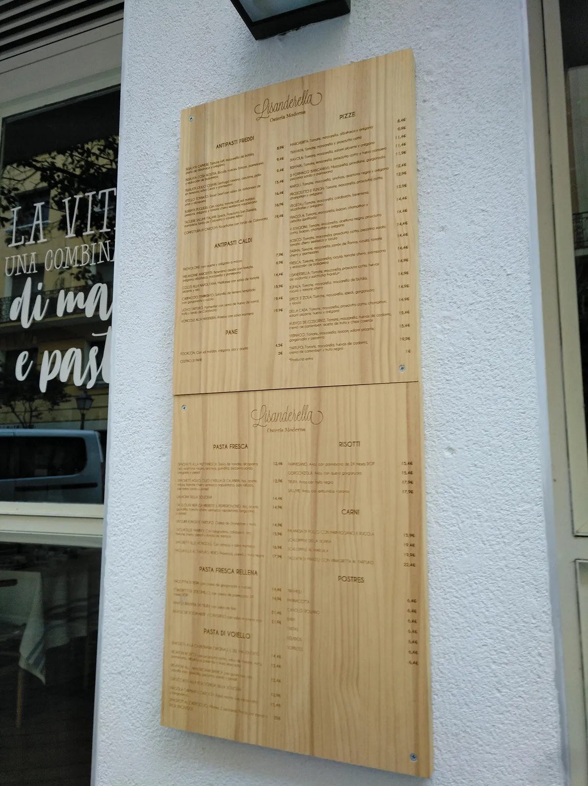 Tablas Menu Madera1