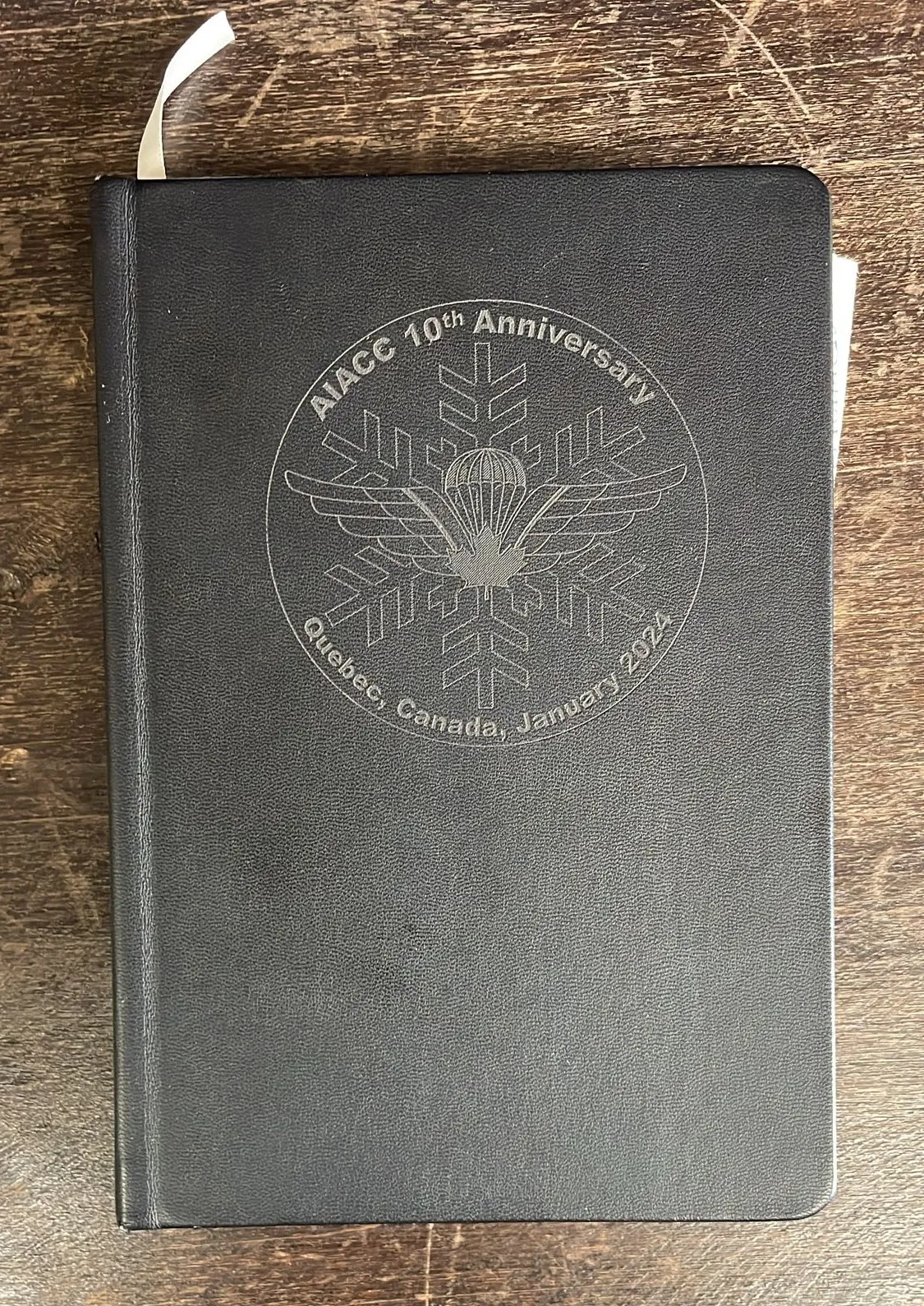 Grabado Laser Agenda Piel Aiacc 10 Aniversario