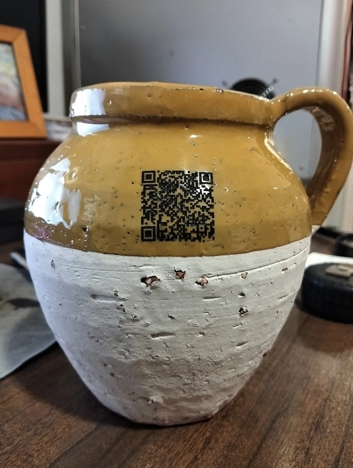 Grabado Laser Botijo Ceramica Codigo Qr Personalizado